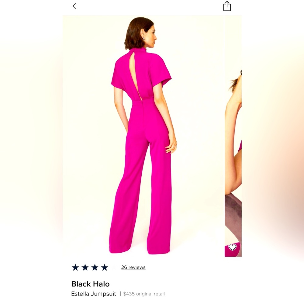 Black Halo Jumpsuit - Originally $435 - worn once perfect condition